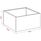 Garden Planter 2 pcs Anthracite 80 x 80 x 40 cm - Low Angle