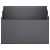 Garden Planter 2 pcs Anthracite 100 x 100 x 40 cm - Top-Down View