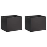 Garden Planter 2 pcs Black 40 x 30 x 30 cm Cold-rolled Steel
