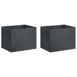 Garden Planter 2 pcs Anthracite 40 x 30 x 30 cm