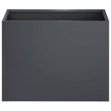 Garden Planter 2 pcs Anthracite 40 x 30 x 30 cm - Top-Down View