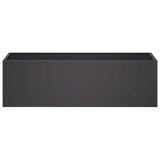 Garden Planter 2 pcs Black 80 x 30 x 30 cm Cold-rolled Steel - Top-Down View