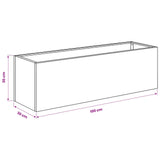 Garden Planter 2 pcs Black 80 x 30 x 30 cm Cold-rolled Steel - Low Angle