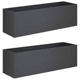 Garden Planter 2 pcs Anthracite 80 x 30 x 30 cm