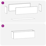Garden Planter 2 pcs Black 100 x 30 x 30 cm Cold-rolled Steel - Close-Up Angle