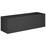 Garden Planter 2 pcs Black 100 x 30 x 30 cm Cold-rolled Steel