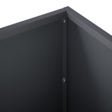 Garden Planter 2 pcs Anthracite 100 x 30 x 30 cm - Rear View