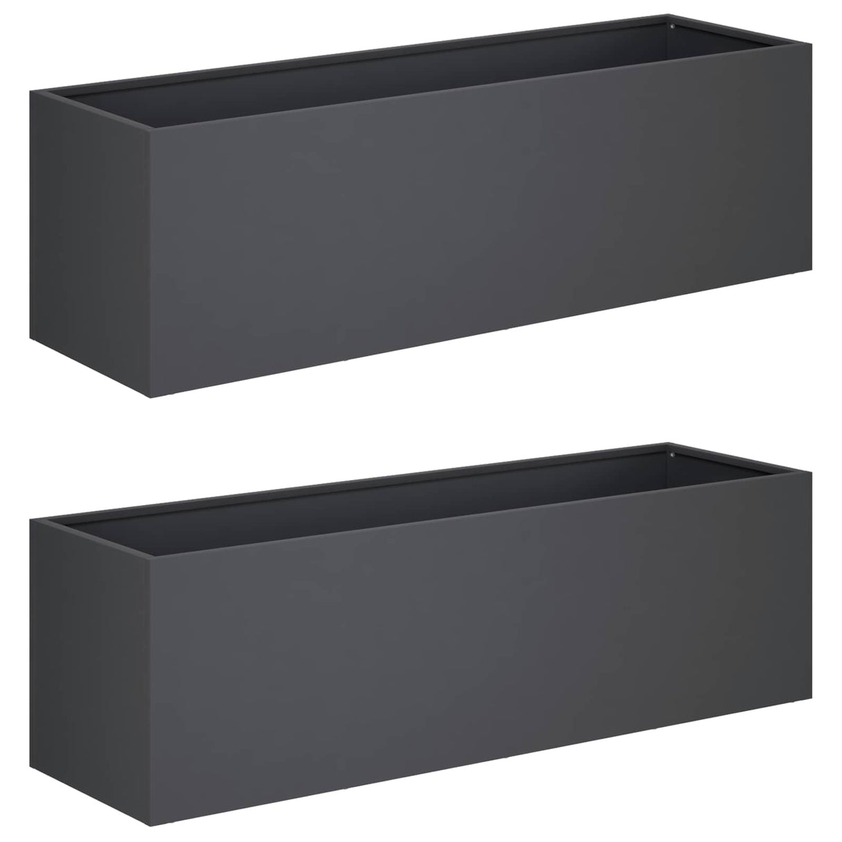 Garden Planter 2 pcs Anthracite 100 x 30 x 30 cm