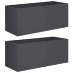 Garden Planter 2 pcs Anthracite 80 x 40 x 40 cm