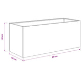 Garden Planter 2 pcs Anthracite 80 x 40 x 40 cm - Low Angle