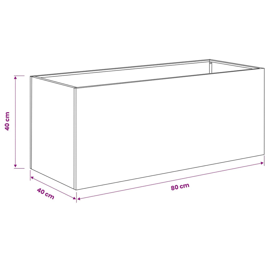 Garden Planter 2 pcs Anthracite 80 x 40 x 40 cm