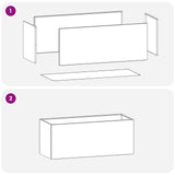 Garden Planter 2 pcs Black 100 x 40 x 40 cm Cold-rolled Steel