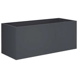 Garden Planter 2 pcs Anthracite 100 x 40 x 40 cm - Side View