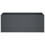 Garden Planter 2 pcs Anthracite 100 x 40 x 40 cm - Top-Down View