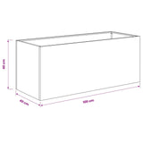 Garden Planter 2 pcs Anthracite 100 x 40 x 40 cm