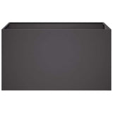 Garden Planter 2 pcs Black 80 x 50 x 50 cm Cold-rolled Steel - Top-Down View
