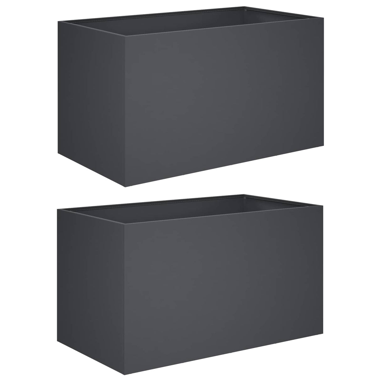 Garden Planter 2 pcs Anthracite 80 x 50 x 50 cm