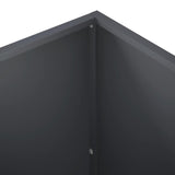 Garden Planter 2 pcs Anthracite 40 x 40 x 75 cm - Rear View