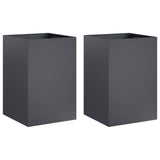 Garden Planter 2 pcs Anthracite 40 x 40 x 75 cm