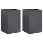Garden Planter 2 pcs Anthracite 40 x 40 x 75 cm