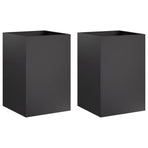Garden Planter 2 pcs Black 50 x 50 x 75 cm Cold-rolled Steel