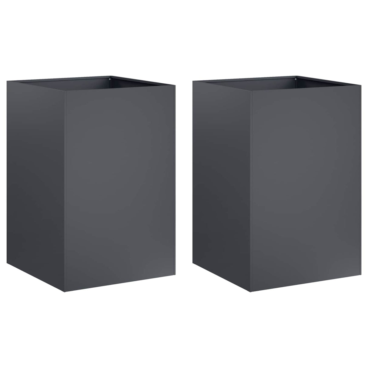 Garden Planter 2 pcs Anthracite 50 x 50 x 75 cm