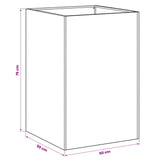 Garden Planter 2 pcs Anthracite 50 x 50 x 75 cm - Low Angle