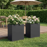 Garden Planter 2 pcs Black 40 x 30 x 40 cm Cold-rolled Steel
