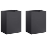 Garden Planter 2 pcs Black 40 x 30 x 40 cm Cold-rolled Steel