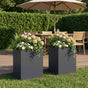 Garden Planter 2 pcs Anthracite 40 x 30 x 40 cm