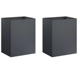 Garden Planter 2 pcs Anthracite 40 x 30 x 40 cm