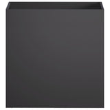 Garden Planter 2 pcs Black 50 x 30 x 40 cm Cold-rolled Steel - Top-Down View