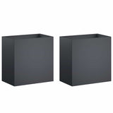 Garden Planter 2 pcs Anthracite 50 x 30 x 40 cm