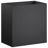 Garden Planter 2 pcs Black 50 x 30 x 50 cm Cold-rolled Steel - Side View