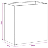 Garden Planter 2 pcs Black 50 x 30 x 50 cm Cold-rolled Steel