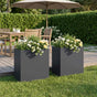 Garden Planter 2 pcs Anthracite 50 x 30 x 50 cm