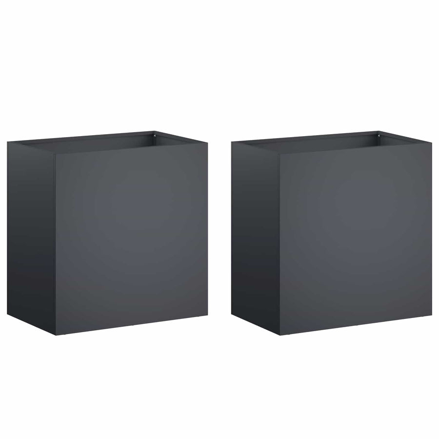 Garden Planter 2 pcs Anthracite 50 x 30 x 50 cm