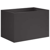 Garden Planter 2 pcs Black 50 x 40 x 40 cm Cold-rolled Steel - Side View