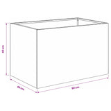Garden Planter 2 pcs Black 50 x 40 x 40 cm Cold-rolled Steel - Low Angle