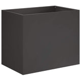 Garden Planter 2 pcs Black 50 x 40 x 50 cm Cold-rolled Steel - Side View