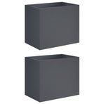 Garden Planter 2 pcs Anthracite 50 x 40 x 50 cm