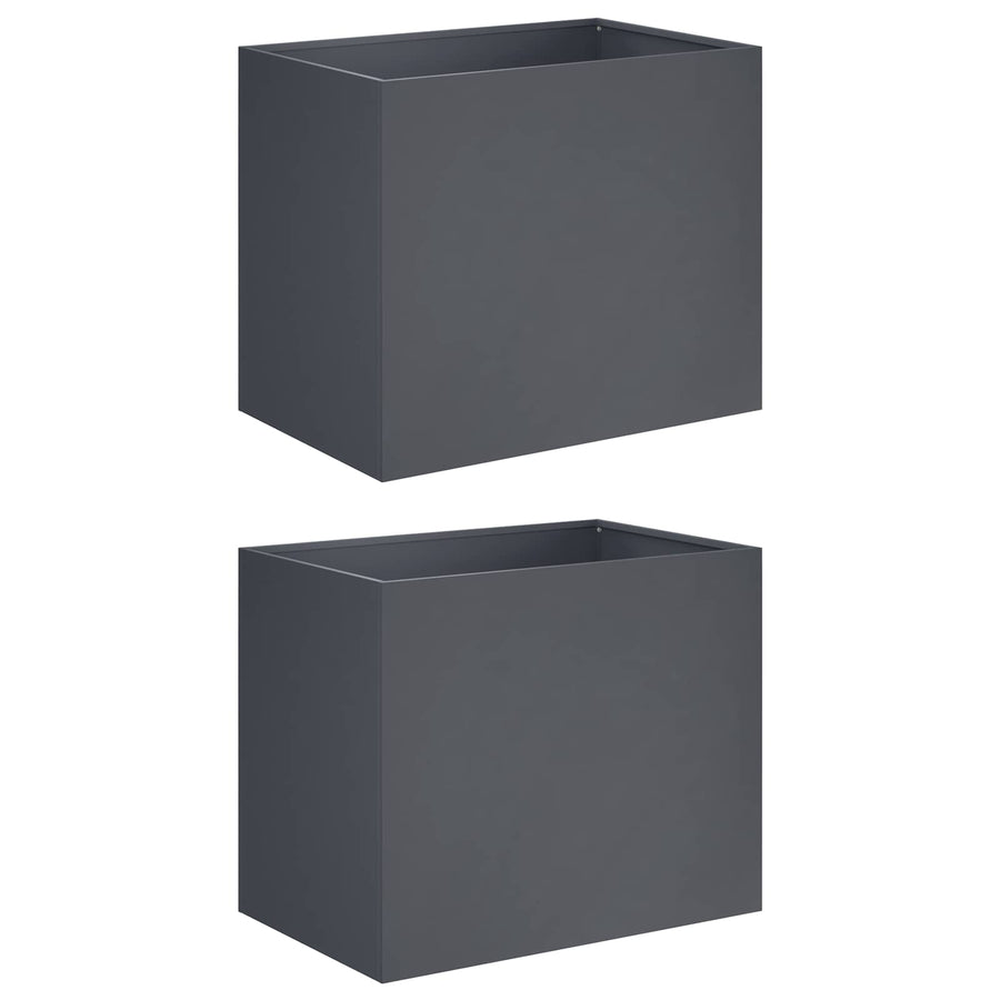 Garden Planter 2 pcs Anthracite 50 x 40 x 50 cm