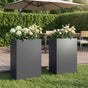 Garden Planter 2 pcs Anthracite 50 x 40 x 75 cm