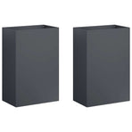 Garden Planter 2 pcs Anthracite 50 x 40 x 75 cm