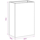 Garden Planter 2 pcs Anthracite 50 x 40 x 75 cm - Low Angle