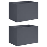 Garden Planter 2 pcs Anthracite 60 x 40 x 40 cm