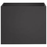 Garden Planter 2 pcs Black 60 x 40 x 50 cm Cold-rolled Steel - Top-Down View