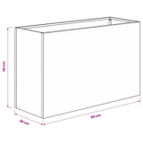 Garden Planter 2 pcs Black 80 x 40 x 50 cm Cold-rolled Steel - Low Angle