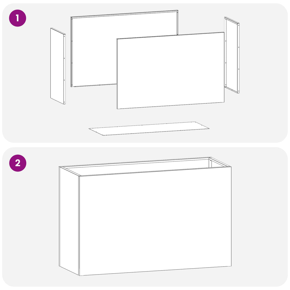 Garden Planter 2 pcs Anthracite 80 x 40 x 50 cm