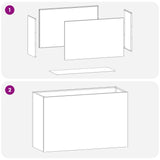 Garden Planter 2 pcs Anthracite 80 x 40 x 50 cm - Close-Up Angle